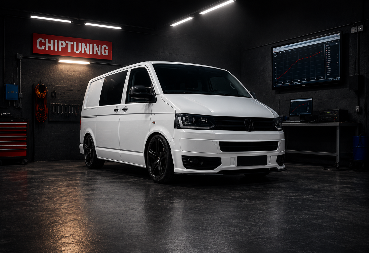 Volkswagen T5 2.0 TDI Stage 1 Plus Referenz mit 102 PS Serie und 167 PS optimiert bei Chiptuning Bastorf